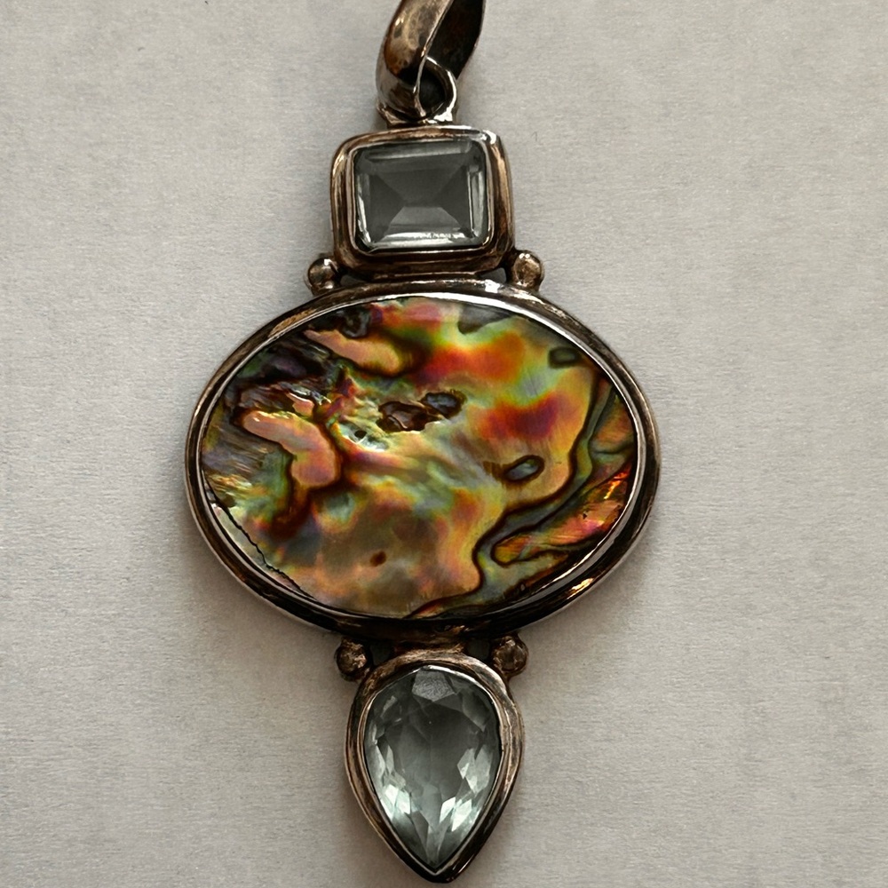 Elegant Abalone and Silver Pendant